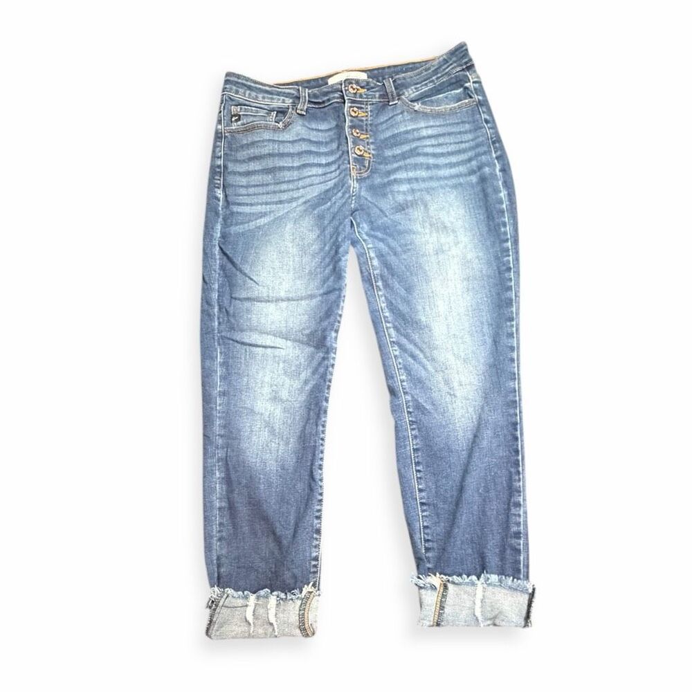 KANCAN Women’s Medium Wash High-Rise Button Fly Skinny Jeans Size 13 / 30 Style